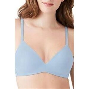 NWT Wacoal 32D How Perfect Soft Cup Bra 852189 Blue 117330